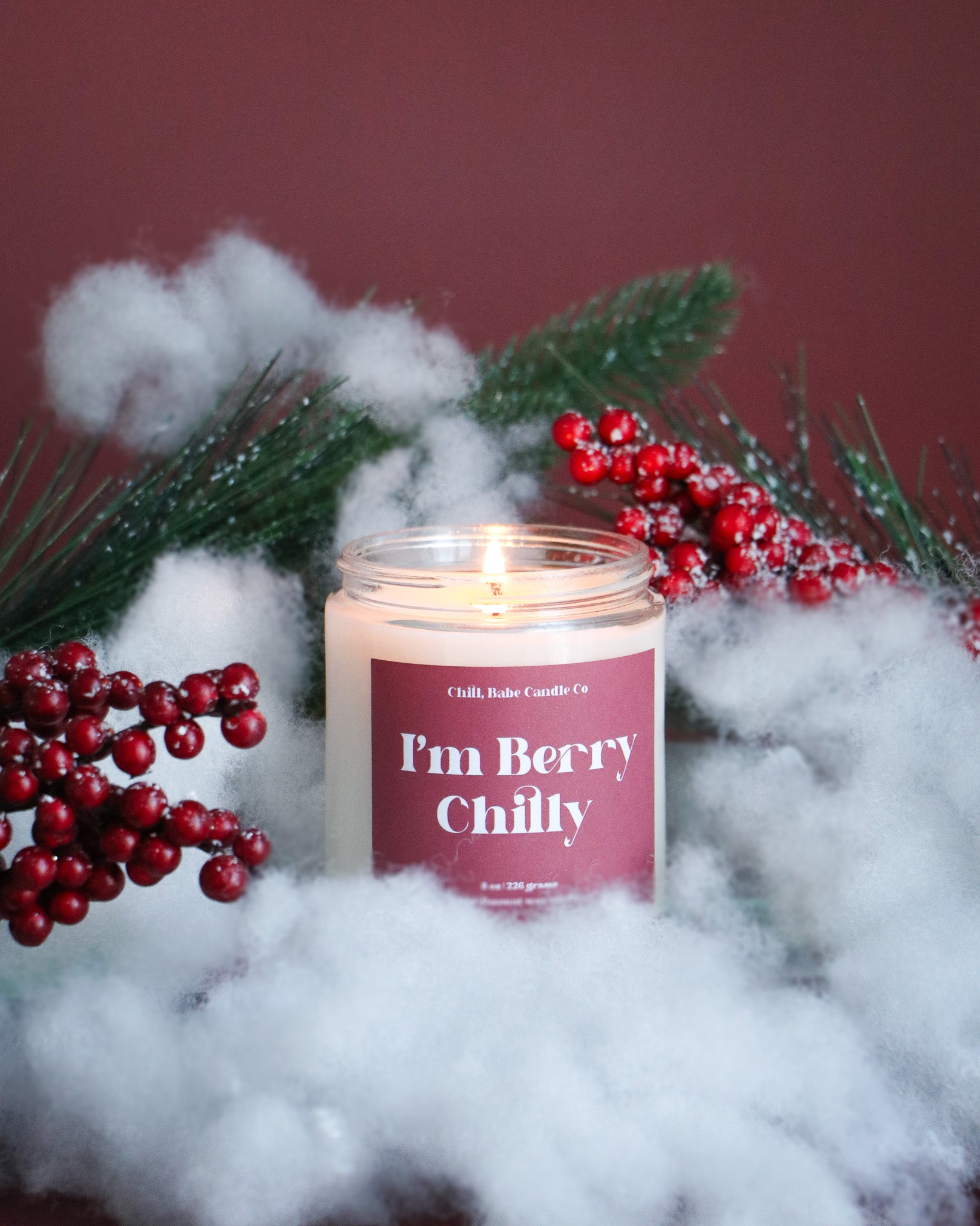 I'm Berry Chilly Candle |  Cranberry + Black Currant + Pine