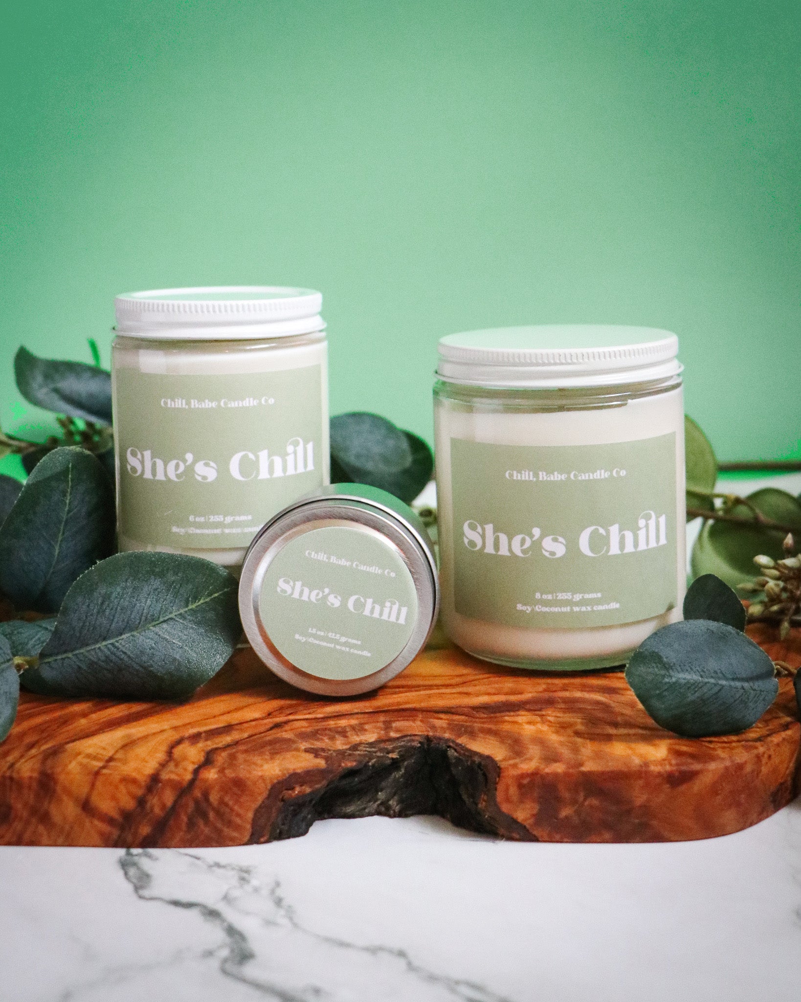 She’s Chill Candle | Eucalyptus + Spearmint